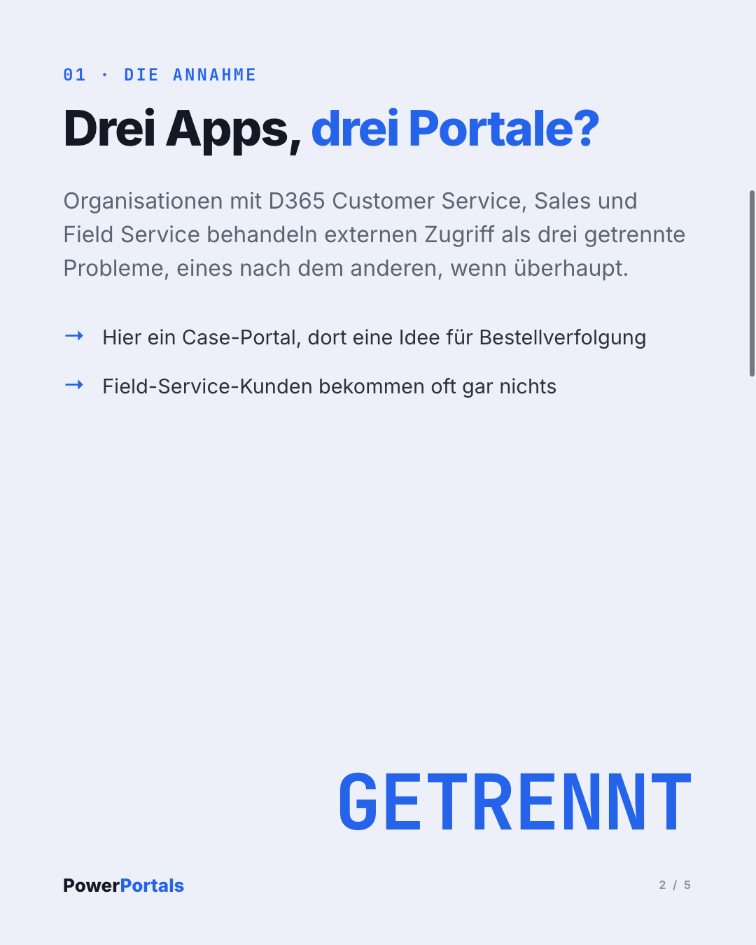 Drei Apps, drei Portale? Die verbreitete Annahme, und warum sie teurer ist als nötig.