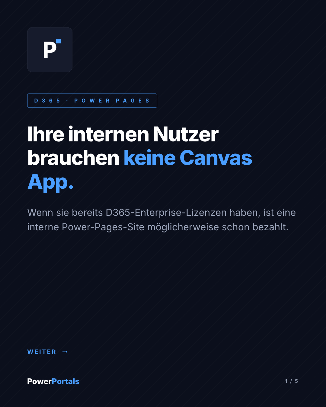 Ihre internen Nutzer brauchen keine Canvas App.